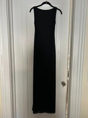 Lillie Rubin Black Sleeveless Floor-Length Prom Dress